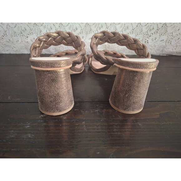 NWOB Dolce Vita Paily Bronze Braided Block Heeled Sandals/Sz. 7.5 - Picture 6 of 9